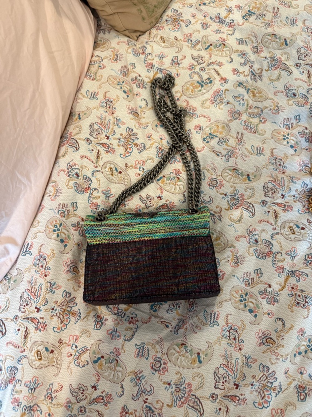 Kurt Geiger Multicolor Woven Fox Appliqué Shoulder Bag - Picture 2 of 2